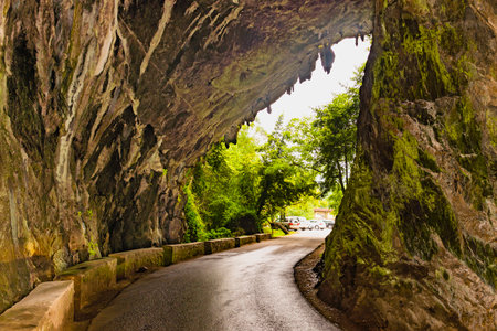 Santianes, a town in Asturias, Spain. High quality photoの写真素材