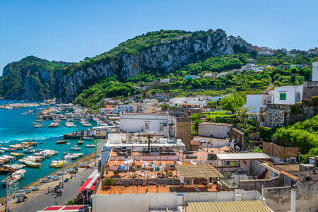 the wonderful island of Capri, amalfi coast, bay of naples, italy. High quality photoの写真素材
