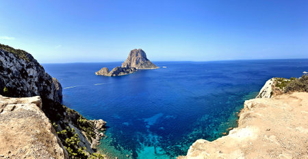 Es Vedra on the wonderful island of Ibiza, Balearic Islands, Spain. High quality photo