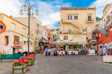 The wonderful island of Capri, amalfi coast, bay of naples, italy. High quality photoの写真素材
