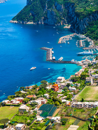 The wonderful island of Capri, amalfi coast, bay of naples, italy. High quality photo