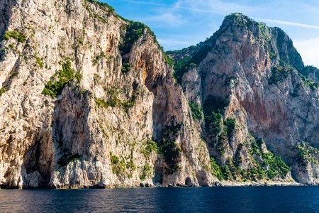 The wonderful island of Capri, amalfi coast, bay of naples, italy. High quality photoの写真素材