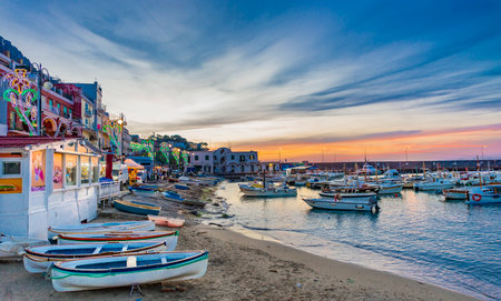 the wonderful island of Capri, amalfi coast, bay of naples, italy. High quality photoの写真素材