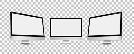 Computer screen isolated on a white background - stock vector.のイラスト素材