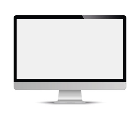 Computer screen isolated on a white background - stock vector.のイラスト素材