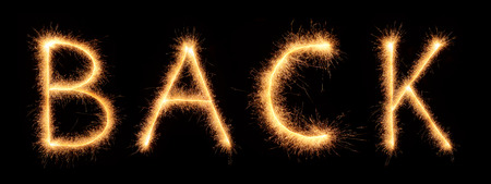 Back lettering drawn with bengali sparkles isolated on black backgroundの写真素材