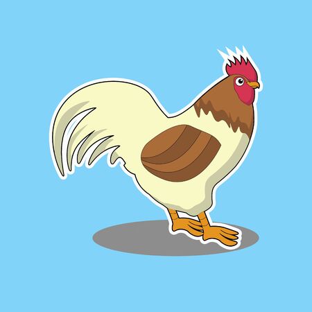 Illustration vector graphic of chicken. Perfect for children toy, t-shirt image, icon, symbol, etc.のイラスト素材