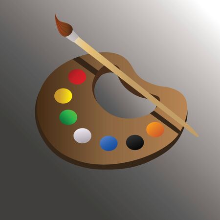 Illustration vector graphic of painting palette . Perfect for children toy, t-shirt image, icon, symbol etc.のイラスト素材