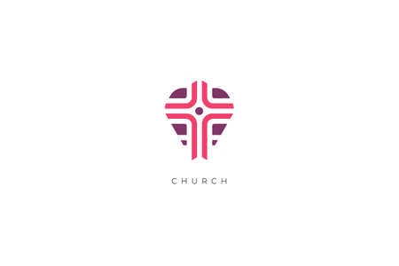 Church Vector Logo Concept Designのイラスト素材