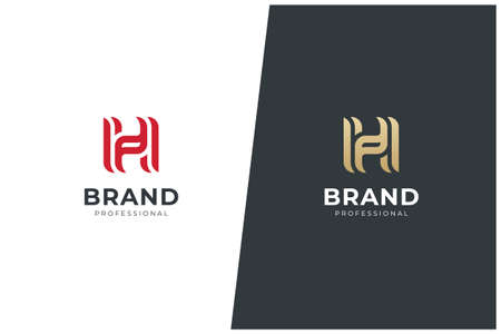 H Letter Logo Vector Concept Icon Trademark. Universal H Logotype Brandのイラスト素材