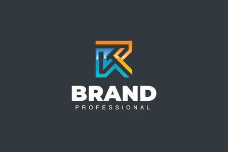R Letter Logo Vector Concept Icon Trademark. Universal R Logotype Brandのイラスト素材