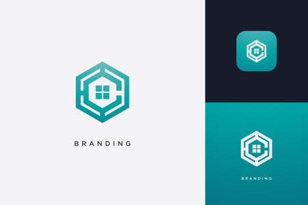 Real Estate, Building, Construction and Architecture Logo Design Template. Abstract Building Logoのイラスト素材