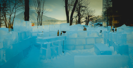 Ice Bar in Hokkaidoの写真素材