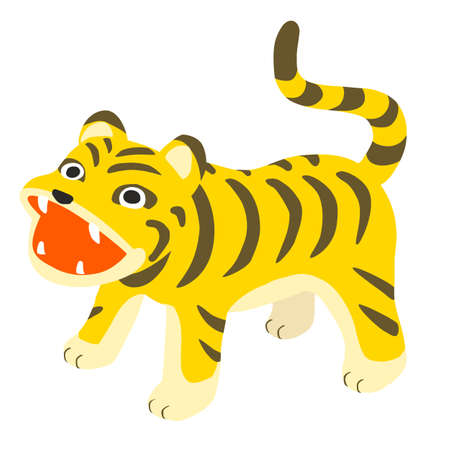 Tora-ton Zhangko's Tiger Vector Illustrationのイラスト素材