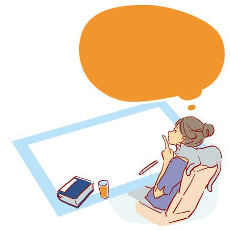 Online meeting elephant landscape vector illustrationのイラスト素材