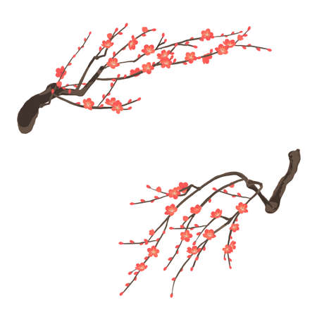 Deformed rough cute rabbit vector illustration setのイラスト素材