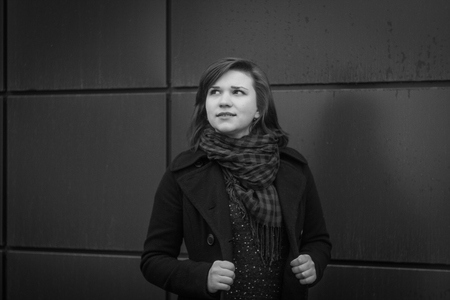 Photo of girl in autumn clothesの写真素材