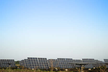solar panels on the background of the field
