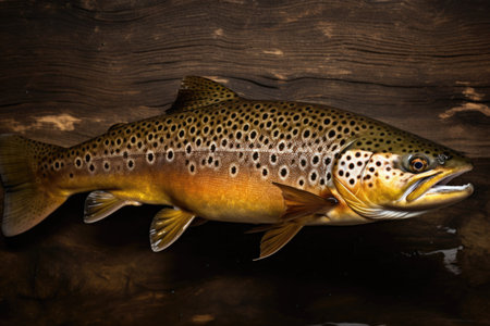 Brown trout as background and textureの素材