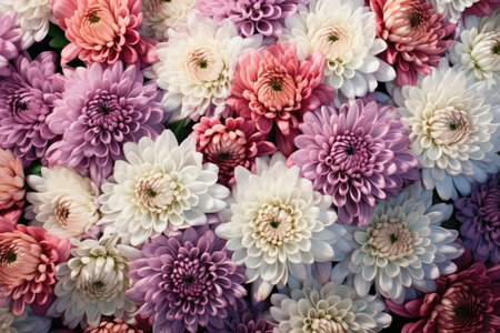 Chrysanthemums as backgroundの素材