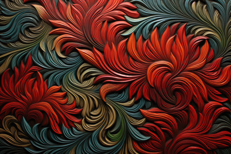 Colorful plant pattern as background and textureの素材