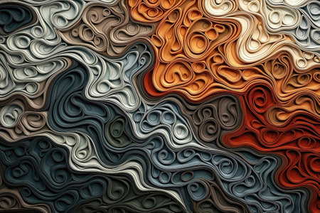 Color waves as background and textureの素材