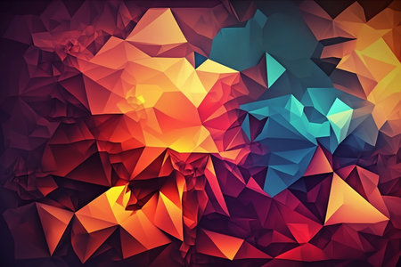 Colorful background of polygonsの素材