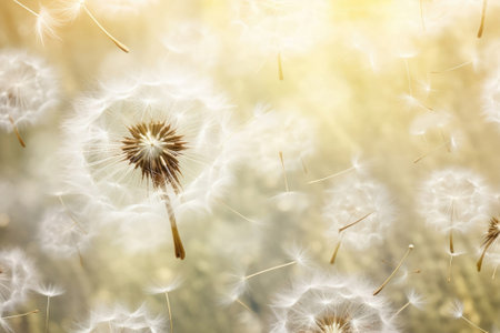 Dandelion as background and textureの素材