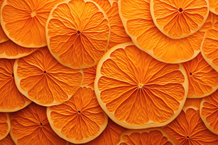 Dried orange slices as background and textureの素材