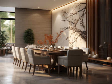 Interior design of modern dining roomの素材