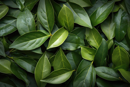 Bay leaves as background and textureの素材