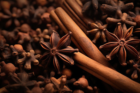 Clove spices as backgroundの素材
