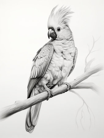 Wallpaper for phone with a pencil sketch artwork perch animal drawingの素材