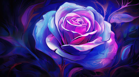 Abstract Big Purple Roseの素材