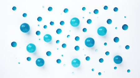 Azure Spots on White Backgroundの素材