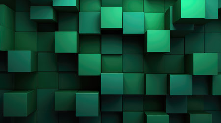 Green Cubes Wall Backgroundの素材