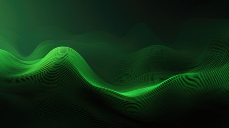 Nature Background with Green Tones Linesの素材