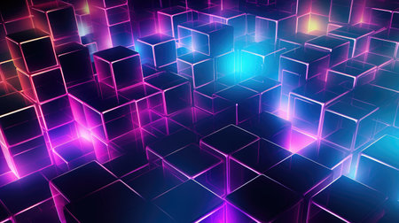 Neon Cubes Backgroundの素材
