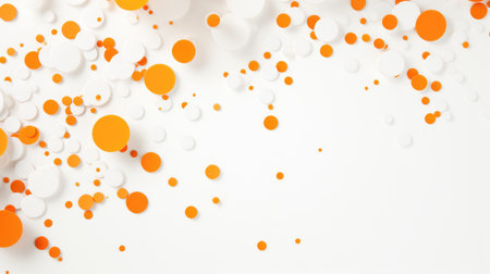 Orange Spots on White Backgroundの素材