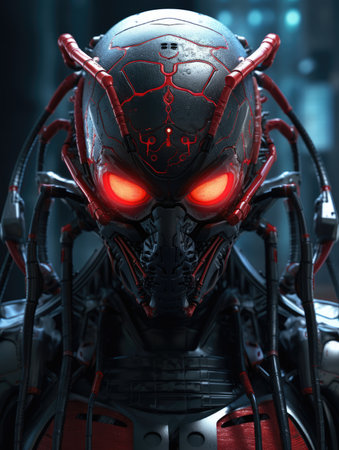 Cyborg spider in cyberpunk styleの素材