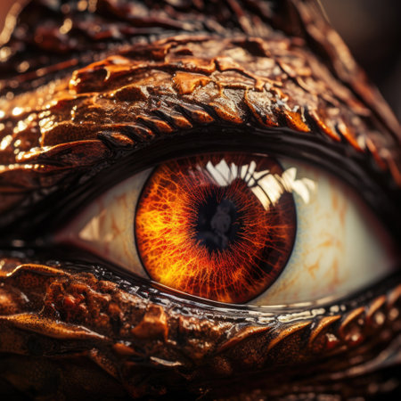 Eye of a dragon close-up. Macro. Selective focus.の素材