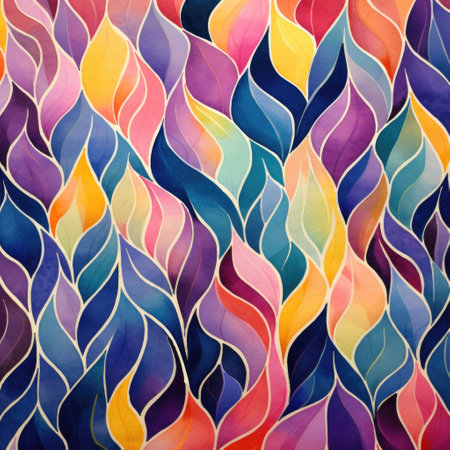Seamless pattern with watercolor leaves. Hand-drawn illustration.の素材