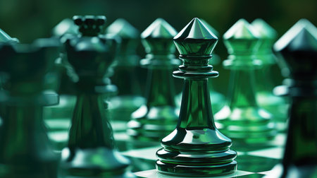 chess pieces on the chessboard, close-up, macroの素材