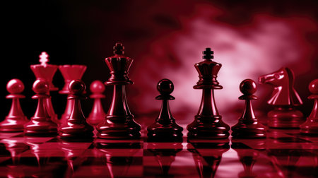 Chess board game concept of business ideas and competition and strategy ideas conceptの素材