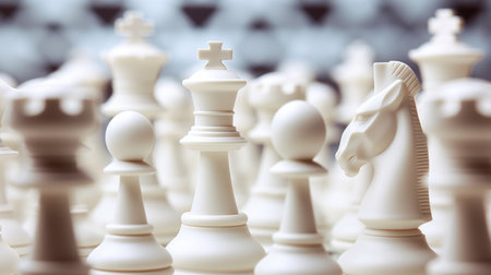 Chess board game concept of business ideas and competition and strategy ideas conceptの素材