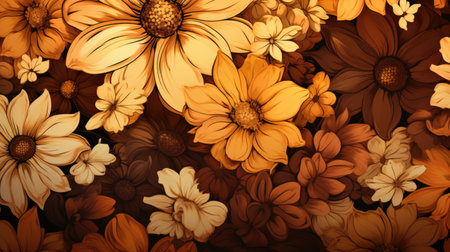Seamless floral background with daisies and chamomilesの素材