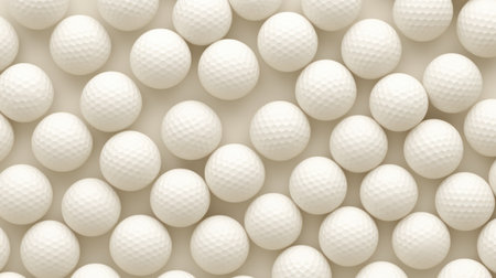 White golf balls on a white background. Seamless pattern.の素材