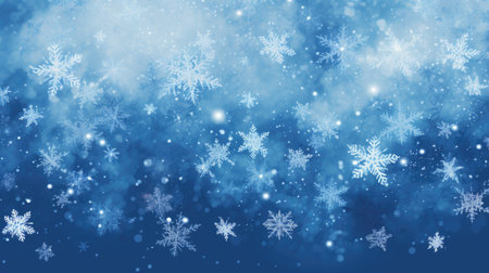 Christmas background with snowflakes and bokeh. Vector illustration.の素材