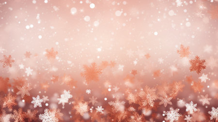 Winter background with snowflakes and bokeh lights. Christmas and New Year concept.の素材