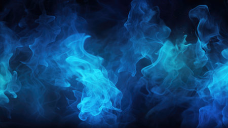 Blue and red smoke on a black isolated background. Background from the smoke of vapeの素材